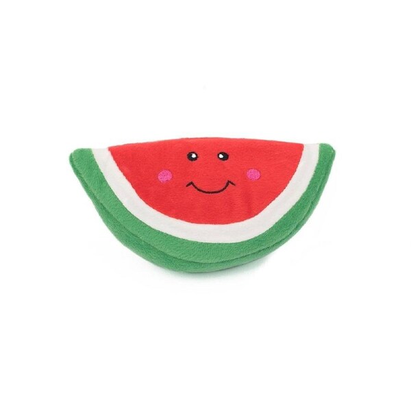 Zippy Paws Nomnomz Watermelon Plush Dog Squeaker Toy 17.5 x 12.5cm
