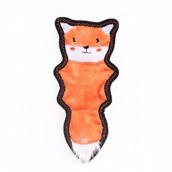 Zippy Paws Z-Stitch Skinny Peltz Fox Plush Dog Toy 31.5 x 15cm