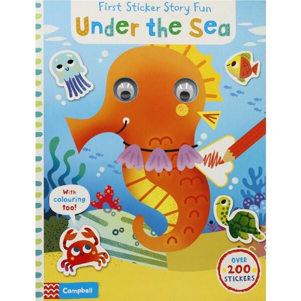 Under the Sea: First Sticker Story Fun -Tiago Americo Paperback Children's Book