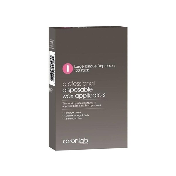 Caronlab Disposable Wooden Spatula Large Tongue Depressors 100 Pack Wax Sticks