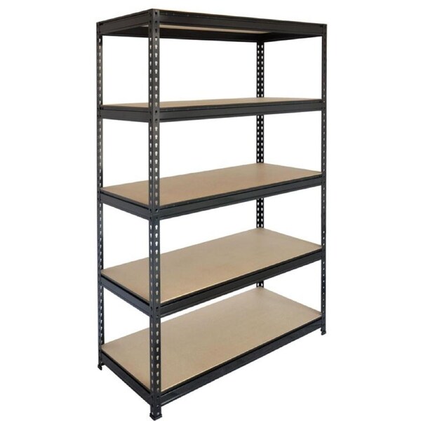 Stratco Black Rivet Lock 5 Shelf Unit 1800 x 1200 x 450mm