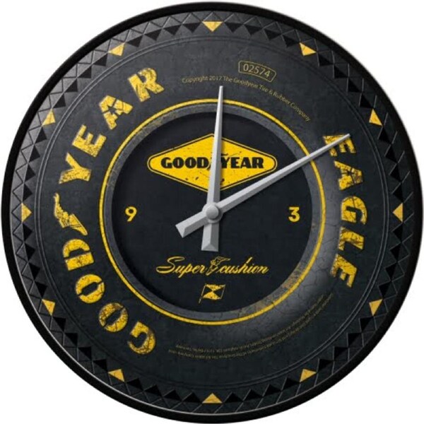 Goodyear Tyre Old School Retro Wall Clock Man Cave