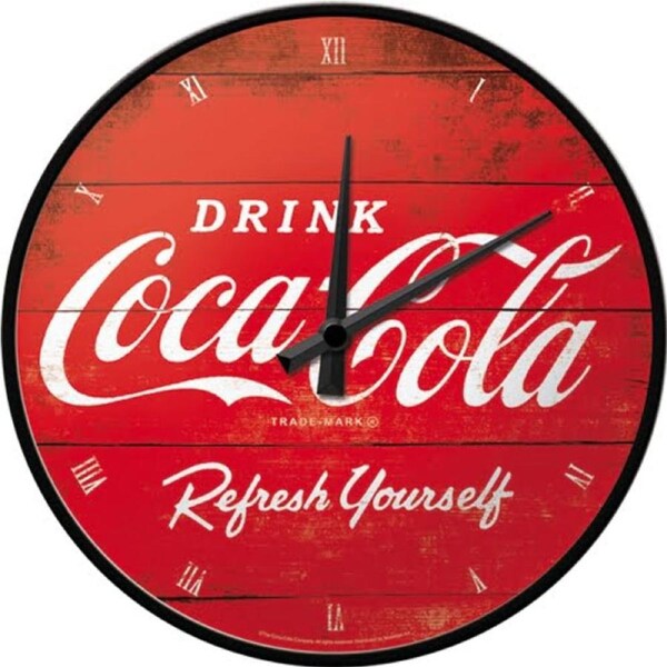 COKE Coca Cola Red Refresh Old School Retro Wall Clock Man Cave Sign
