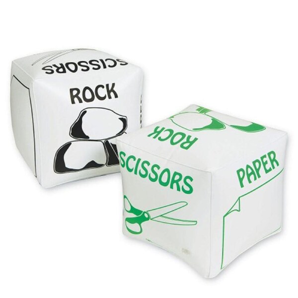 Jumbo Inflatable Rock, Paper, Scissors Die.