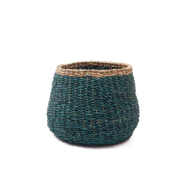 Ajni Brown Handmade Seagrass Basket Planter