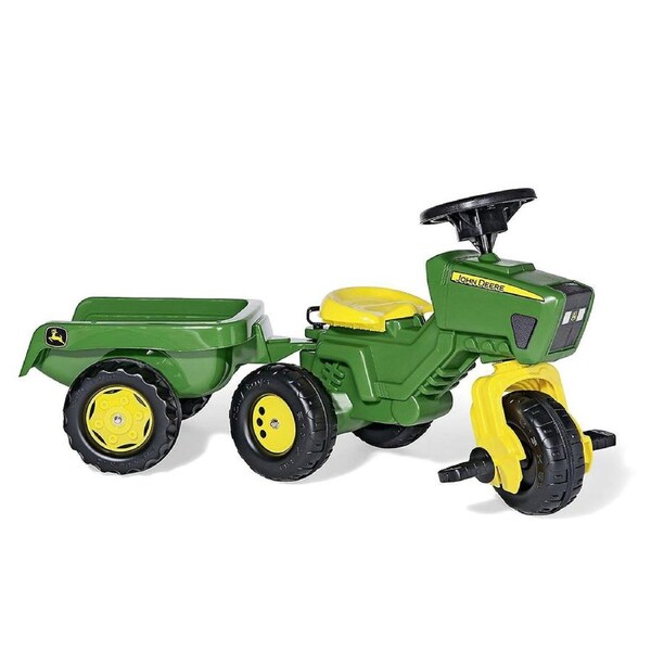 RollyTrac John Deere Pedal Trike and Trailer