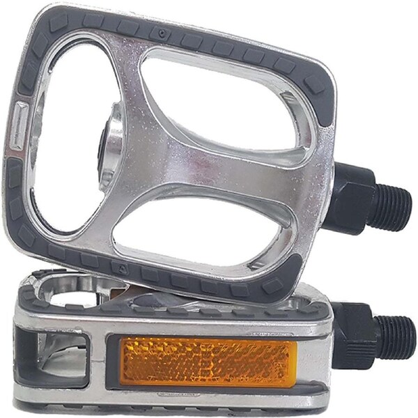 VP Components Silver Alloy Replacement Adult Bike Pedal Set 9/16-Inch
