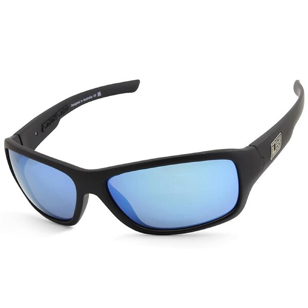 Dirty Dog Slab Satin Black/Ice Blue Mirror Polarised Men's Sunglasses