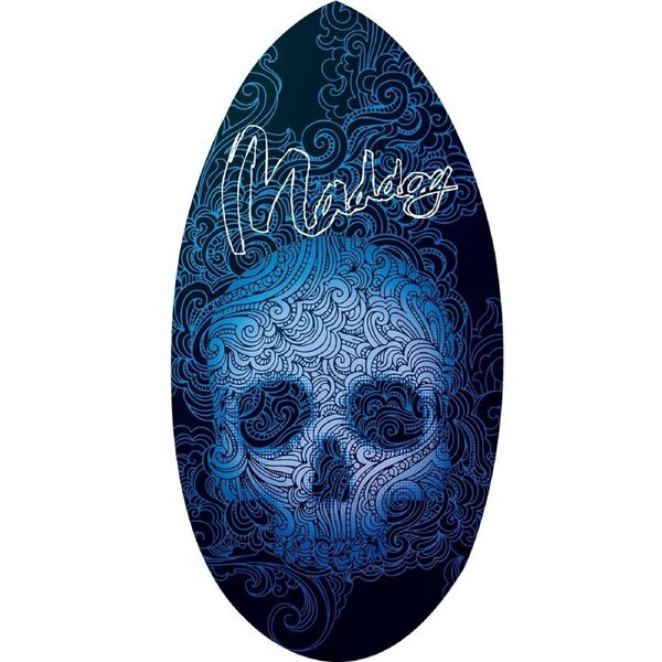 Maddog Wedge Plywood Skim Board 41" inch blue Skull Pattern
