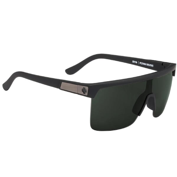 Spy Flynn 5050 Soft Matte Black/HD Plus Grey Green Unisex Sunglasses