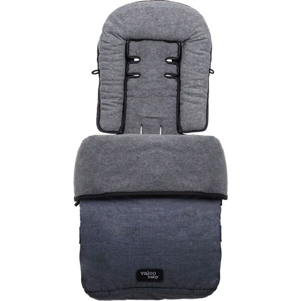 Valco Baby Universal Snug Fabric Footmuff for Baby/Infant Pram Stroller Denim
