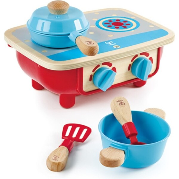 6pc Hape Toddler Kitchen Set Cooking/Pretend Wooden Toy/Play Kids/Children 18m+