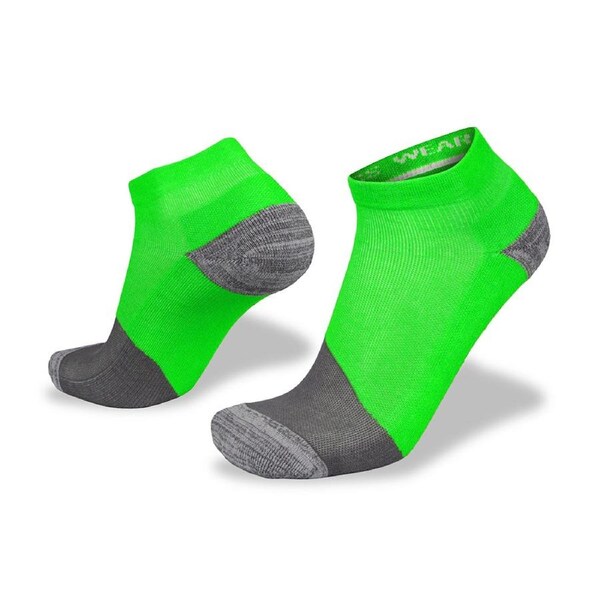 Wilderness Wear Lime Charcoal Active Bamboo Runner Anklet Run Men Socks AU 7-11