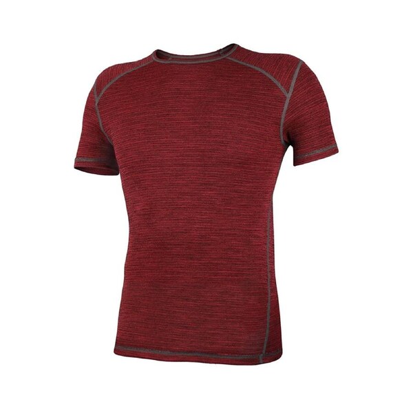 Wilderness Men Short Sleeve Tee Top Thermal Winter Activewear Shirt Size L Red