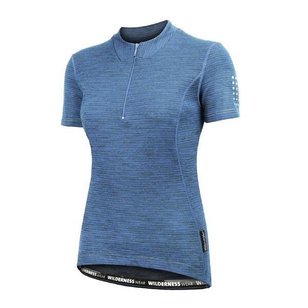 Wilderness Women Short Sleeve Cycle Jersey Top Thermal Activewear Size14 Glacier