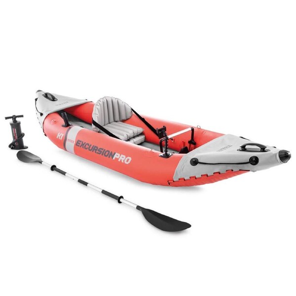 Intex Excursion Pro K1 305cm Inflatable Kayak/Boat w/ Adjustable Seat Orange
