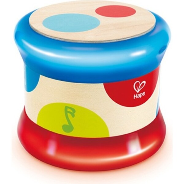 Hape Baby Drum Battery Operated Musical Percussion Instrument Wooden Toy Kids 6m