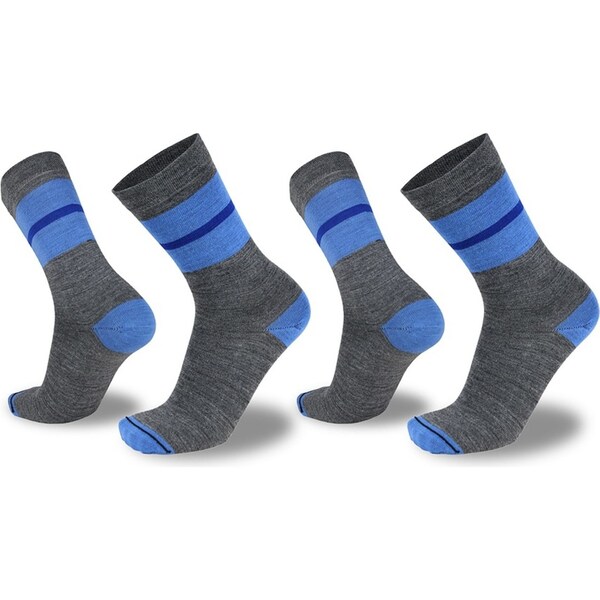2pc Wilderness Wear Dress Urban Merino Men Casual Socks Charcoal Blue AU 3-8