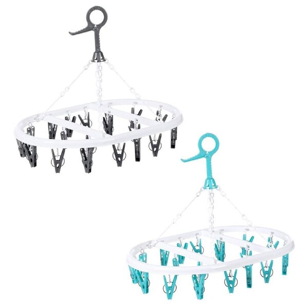 2x Boxsweden 20 Pegs/Hooks Hanging Clothes/Undergarment/Socks Airer/Dryer Assor