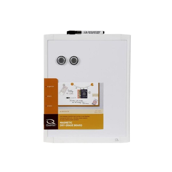 Quartet 36cm White Wall Mountable Magnetic Whiteboard/Marker/Magnet Home Office