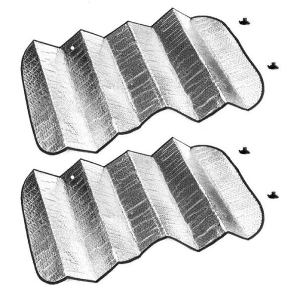 2PK Car Windscreen Sun Visor Reflective Shade/Heat Interior Windshield Foldable