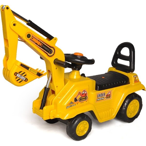 Lenoxx Ride On Excavator Kids/Children Outdoor Tractor Push/Kick Toy w/Lever 3y+