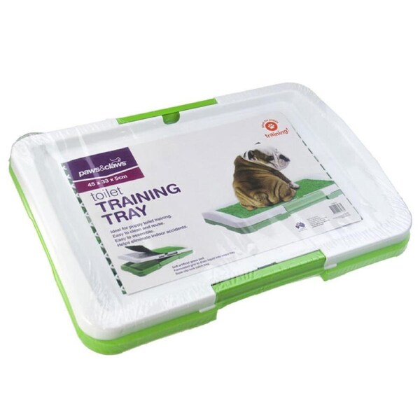 Paws & Claws 45cm Pet/Puppy Dog Toilet Training Tray Grass Pad/PetGreen/White