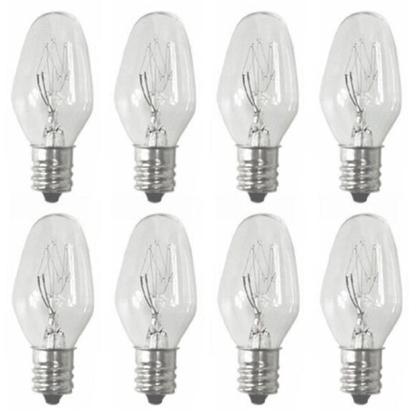 Sansai 8pk 7W/240V E12 Replacement Bulb Clear for Night Light DB-458/DB-459
