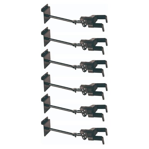 6PK Hercules GSP40SBPLUS AGS Guitar Holder Slatwall Wall Hook Mount/Hanger Rack