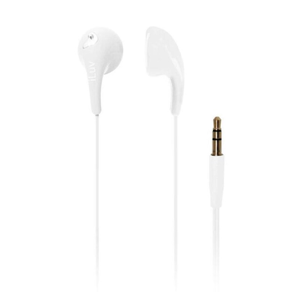 iLuv White Bubble Gum 2 Earphones/Headphones In-Ear for iPhone/Android/MP3/iPod