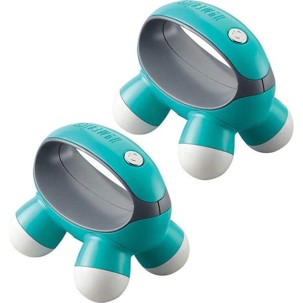 2x HoMedics QuaD Portable Electric Hand Held Vibration Massager Body/Back Green