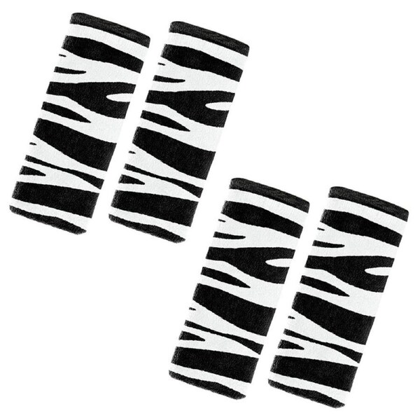 2PK Benbat Zebra Pals Car Seat Belt Safety Cover 1-4y Baby/Kids Strap BLK/White