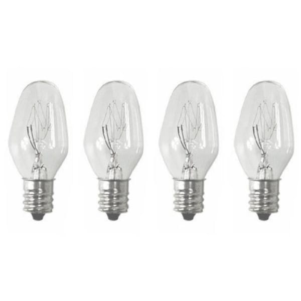 Sansai 4pk 7W/240V E14 Replacement Warm Light Bulb Clear for Night Light/Lamps