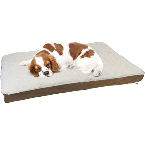 Paws & Claws 75cm Orthopaedic Pet/Dogs/Cat Non-Slip Bed/Mat/Mattress Brown Suede