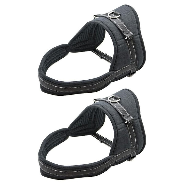 2x Paws & Claws 70-90cm Dogs/Pets Heavy Duty Adjustable Harness L Lock/Handle