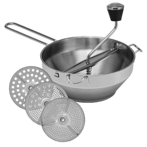 Avanti Rotary Food Mill with 3 Stainless Steel Discs - 19cm