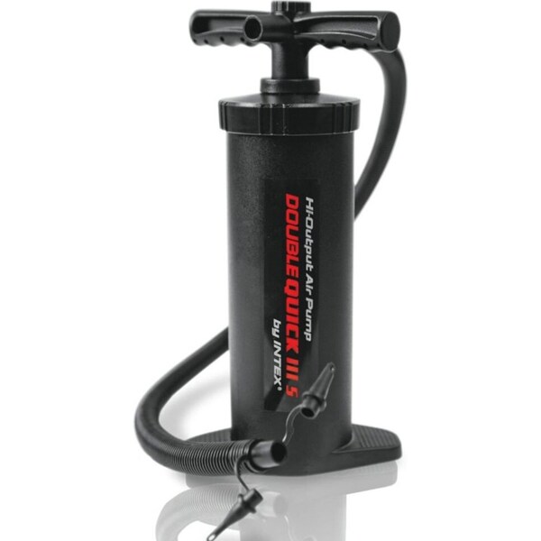Intex Double Quick III S Hand Pump for Air Bed/Mattress Inflatable Pool/Toy BLK
