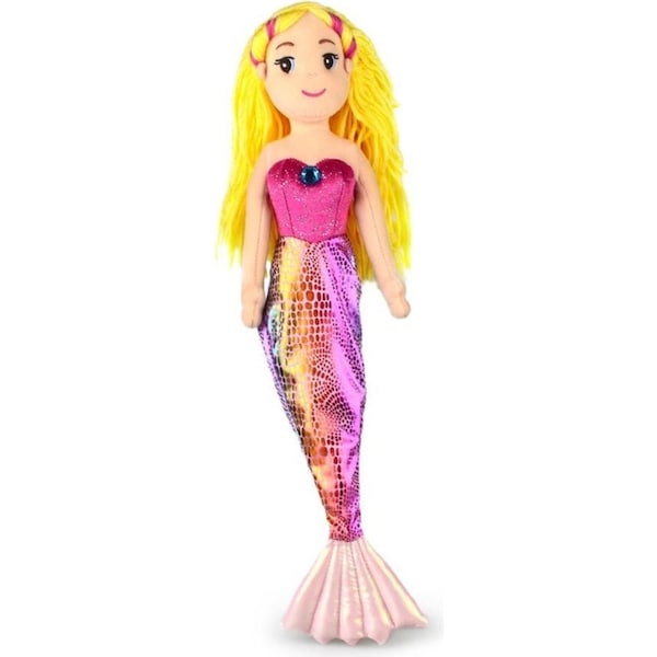 Korimco 45cm Sparkles Mermaid Kids Soft Animal Plush Stuffed Toy 3y+ Pink