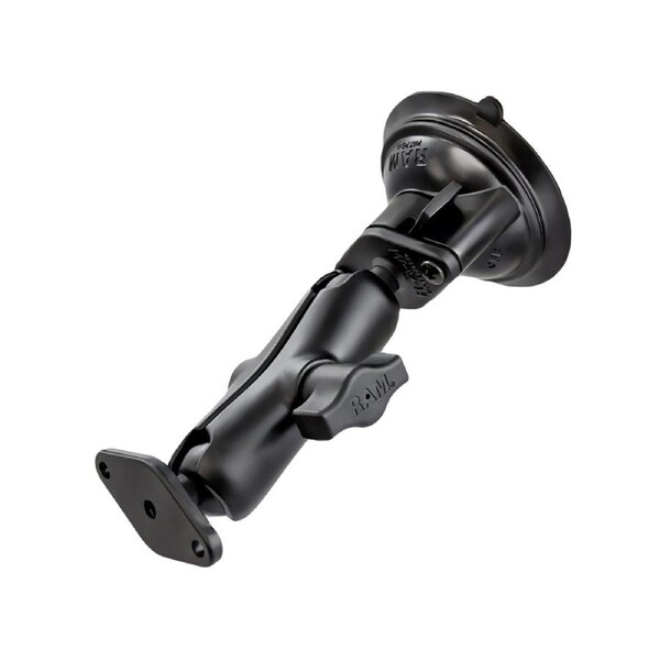 RAM-B-166U :: RAM Twist-Lock Suction Cup Double Ball Mount