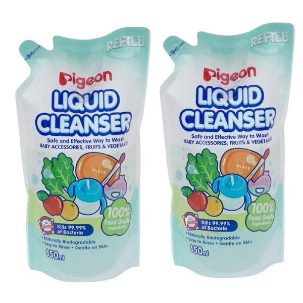 Pigeon 1.3L Liquid Cleanser Refill Baby Soap Teat/Bottles/Toys/Fruit/Vegetables
