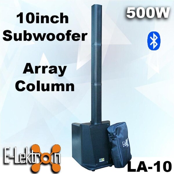 500W 10" inch Active PA Amplifier Subwoofer Speaker & Array Column Bluetooth