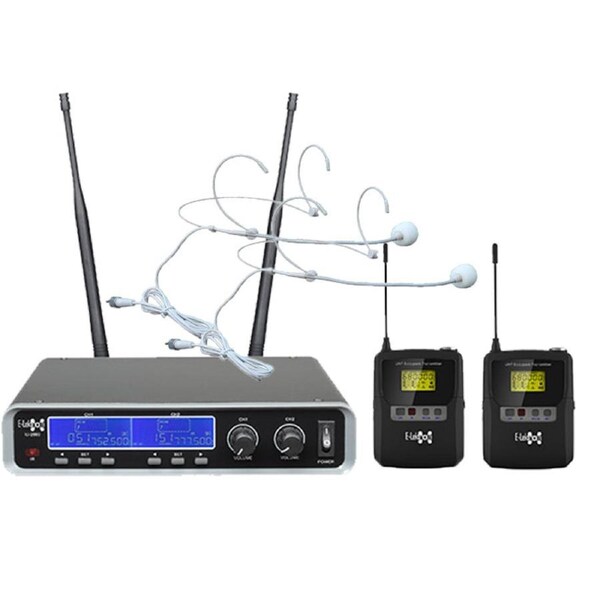 IU-2080HS Dynamic UHF Digital 100 Channels Tunable Wireless Microphone System 2xHandset