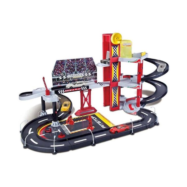 Bburago 1:43 Ferrari Racing Garage Set Kids Toy Track Playset w/Die Cast Car 3+
