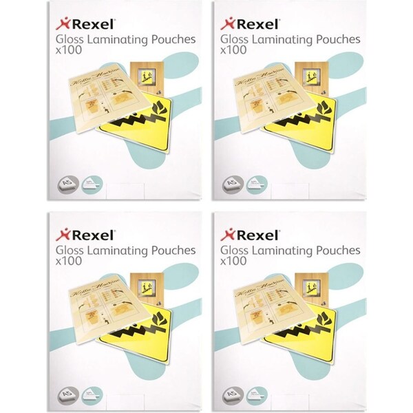 400pc Rexel A5 Laminating Pouches/Sheets 75 Micron f/Document/Photos Protection