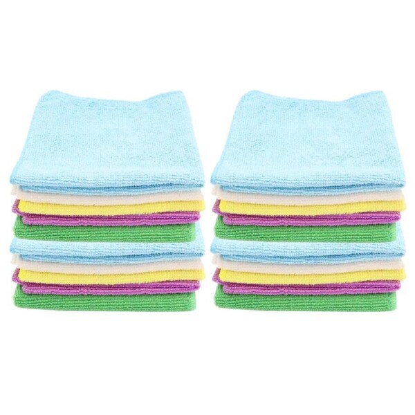 20PK Boxsweden 30x30cm Cleaning Microfibre Cloth Assorted Colour Towel Wash