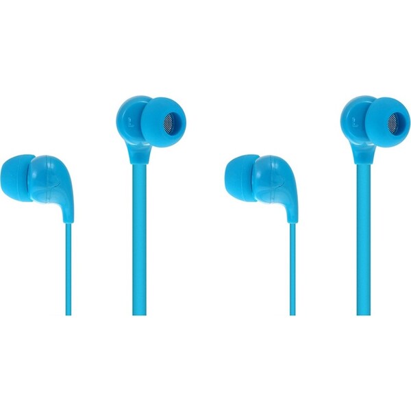 2x Moki 45° Comfort Buds In-Ear Earphones 3.5mm Jack f/FM Radio/iPad/Laptop BLU