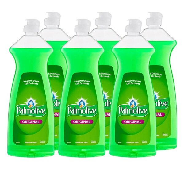 6PK Palmolive 500ml Original Dishwashing Liquid Detergent Wash Dishes Pan Glass