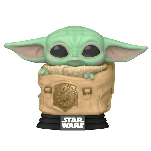 Pop! 10cm Vinyl Figure Star Wars Mandalorian The Child in Rucksack Collectables