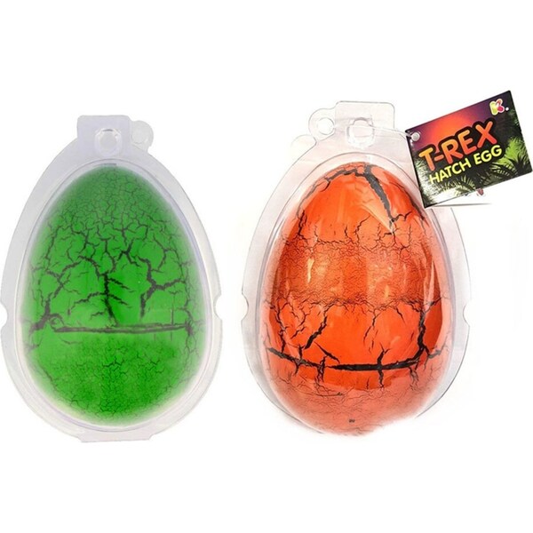 2pc Nurchums T-Rex & Triceratops Hatch Eggs Kids 3y+ Dinosaur Surprise Grow Toy