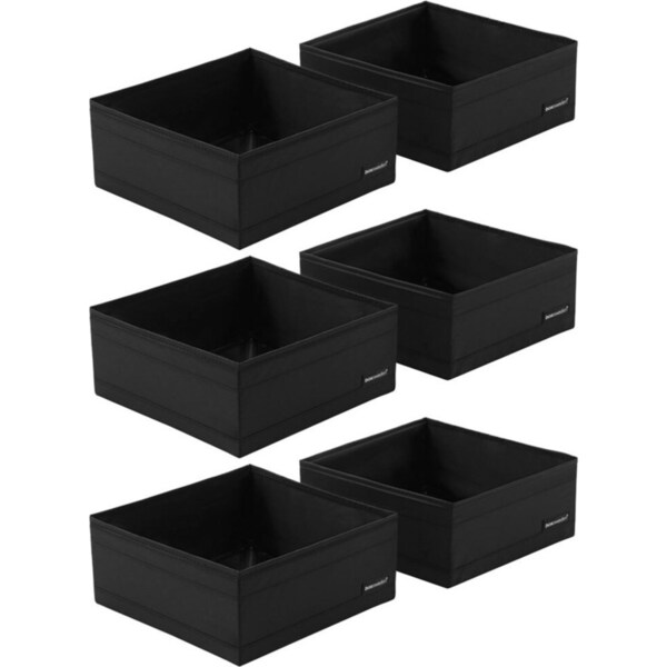 6pc Kloset by Boxsweden Collapsible 28cm Square Storage Cubes Home Organiser BK